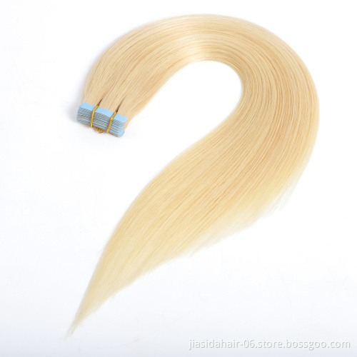#613 Factory Price Vendors Skin Weft Natural Blond European Hair 100% Human Hair Remy Tape in Hair Extension